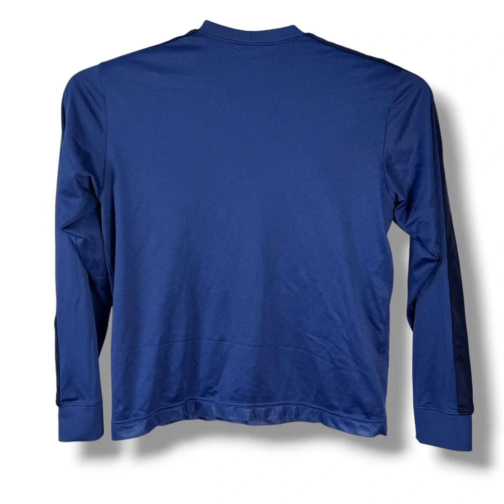 Vintage Nike Training Track Top Mens Large Blue Striped Long Sleeve Y2K Vented